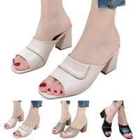 Sandale za platformu Aaiyomet Women Sandals Fashion Jednostavno otvorene kvadratne pete Komforne visoke