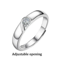 S sterling srebrna zauvijek vjenčani prsten čvor za par prsten za otvaranje Podesivi prsten