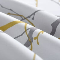 Colisha Voile Ring Top Jacquard Ready Fread Cleer Curtains Prozor Tulle Curking Yellow White WXL: 39.4x78.7