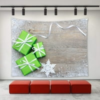 Cadecor božićna tapiserija, zeleni božićni pokloni predstavljaju panel za snežne pakete na ploči od
