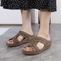 Lydiaunistar ženske sandale arhive potpore ljetni modni casual elegantne posude za pete smeđe 5,5