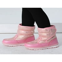 Ymiytan Girls casual sneg čizma planinarenje Neklizajuće platforme hoda udobnost tople cipele ružičasta