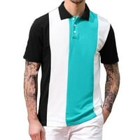INLEIFE Ljetne košulje kratki rukav modni muškarci Majice s kratkim rukavima u boji modne ležerne košulje