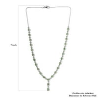 Trgovina LC mint granet bijeli cirkon ovalna sterling srebrna platinasta ogrlica za žene veličine 18-20