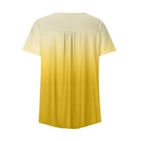 HVYesh Ženski Ljetni vrhovi Plus veličina Dame majica Tees Kratki rukav V-izrez T Majica Tie-Dye T-Majica