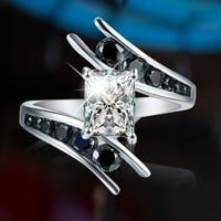 Heiheiup žene kreativni širokopojasni kvadrat cirkonije prsten dame nakit angažirani prstenovi
