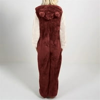 Zimski kombinezon za žene plus veličine Žene dugih rukava sa kapuljačom pajamas casual zimska topla