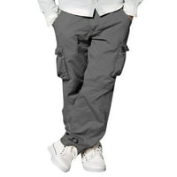 Prednji muški multi džepovi Terrove hlače Ravne noge pantalone za noge Muške opremljene dno su solidne