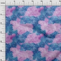 Onuone viskoze šifon srednje plave tkanine teksture vodkolor prekrivajući zalihe ispisa šivaće tkanine