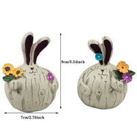 Njspdjh Straw Rabbit Ukrasi zeko smola za resoru Dekor Slatka dekoracija za Craft Home Dekoracija za