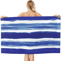 -Dake boho plavi plavi ručnik za plažu Microfiber Mekani upijajući ručnik za kupanje Brzi suhi lagani