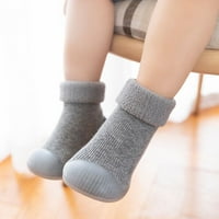 Par slatki pamučni proklizani kat debeli podne cipele drže toplim cipelama za dijete baby čarape cipele
