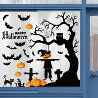 6Acs Halloween prozor za Halloween, zastrašujuće naljepnice za zaustavljanje prozora za Halloween naljepnice