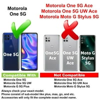 Vibecover tanak futrola kompatibilna za Motorola One 5G One 5G UW, Motorola G 5G Plus, Ukupna zaštitna