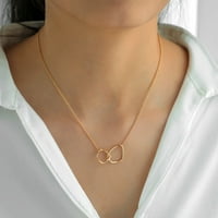 Podesivi ogrlice za pokloni za poklopcu Ženska privjesna ogrlica s višeslojnom barom Disk ogrlica nakit