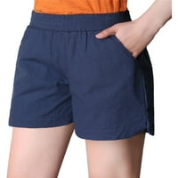 Dame Hawaii Elastični struk Mini pantalone Žene ravne noge Hot hlače Čvrsto boje Bermuda Ležerne dna