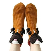 Nokiwiqis Žene Ležerne čarape, Cartoon Životinjski stil Patchwork Neklizajuće čarape