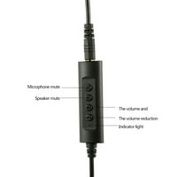Aohao USB slušalice sa mikrofonom za uklanjanje buke i audio kontrole Kristalno čist glas super svjetlo