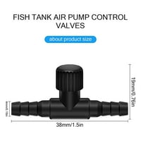 2-portski riblje ventil plastični klipni ventil za kontrolu pumpe za vazduh Akvarijum T-u obliku kontrolnog
