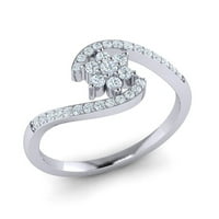 Originalna 0,3CTW okrugli rez dijamantski ženski modernski godišnjica ženska bridalna obljetni prsten