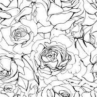 Ruže Tkanina - crno bijela