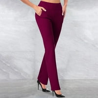 Capri gamaše hlače za žene Slim Fit visoke struke ravne pantalone za noge Trčevi trening yoga dukseri