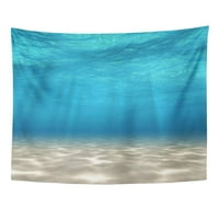 Plava podvodna apstraktna pod morskom bijelom pješčanom suncu Ray generiranje 3D zelene ljetne zidne
