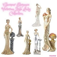 Comfy sat Glamour Elegance Victorian Style Lady Collection stojeća Dama nagnuta na stepenište za rukovanje