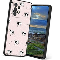Kompatibilan sa Samsung Galaxy-om 5G futrola za telefon, krava-printom-apstraktno-umjetničko-crno-bijelo-ružičasto-slatka