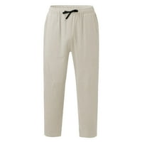 LisingTool pantalone za muškarce proljeće i ljetni pant casual all podudaraju čvrstu boju labave pantalone