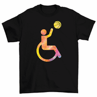Tie Dye Invalidska kolica Igranje lopte Hendikep Simbol Majica Muškarci Žene