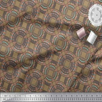 Soimoi Brown Rayon tkanina Mandala Geometrijsko tiskano tkanine široko
