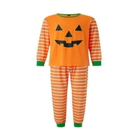 Noć vještica Pajamas Porodica podudaranje Halloween Print s dugim rukavima PJS postavljen odjeća za