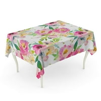 Aranžmanski akvarel cvjetni uzorak ružičaste ljubičaste tirkizne ruže Peonies Stolcloth stol za stol