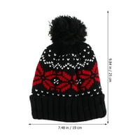 Modni vuneni šešir Božićni snježni pahuljica uzorka topla kapu pleteni zimski šešir