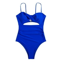 Binmer Women Ljetni kupaći kostimi s visokim kontrastom sa grudima Solid bikini set jednodijelni setovi