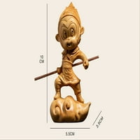 Minijaturni Sun Wukong Cloud Monkey King Club Rezbarenje Statue Figurine Kućni dekoracija