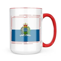 Neonblond San Marino zastava Poklon za ljubitelje čaja za kavu