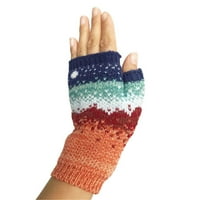 Zimske rukavice, jesen zima casual gradijentni kontrast pleteni pahuljivi uzorak slatkih rukavica
