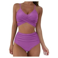Plus size za kupaće kostimu za žene koje pokrivaju žene Soild Print bikini set Push up kupaći kostim
