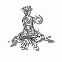 Sterling Silver 16 BO lančani 3D djevojka gimnast na ogrlicu privjesak