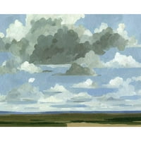 Caroline, Emma Crni moderni uokvireni muzej Art Print pod nazivom - Great Plains Sky I