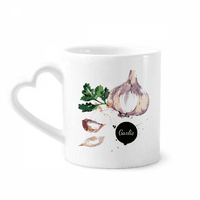Garlic Povrće ukusno Zdravo akvarel krilica kavana CERAC PISMERA STAKLO KUP