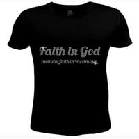 Bling rhinestone ženska majica Vjera u Boga JRW-243- SC