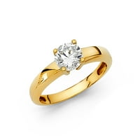 Jewels 14k Žuto zlato Kubična cirkonija CZ Zaručničke prstene veličine 6.5