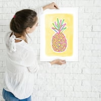AmericanFlat voće ananas od Lise Nohren Art Art Print