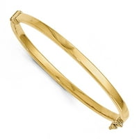 Leslie's Real 14kt žuti zlatni zlatni polirani zglobni bangle narukvica; za odrasle i tinejdžere; Za