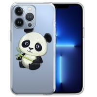 Meka TPU Clear Case Slim zaštitni poklopac za Apple iPhone Pro MA 6.7 , bistra beba panda