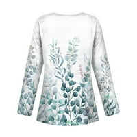 Ballsfhk jesen i zimska ženska modna casual dugih rukava cvijet od čipke V-izrez TOP bluza