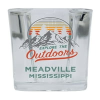 Meadville Mississippi Istražite na otvorenom Suvenir Square Square Base The Worth Scale 4-pack